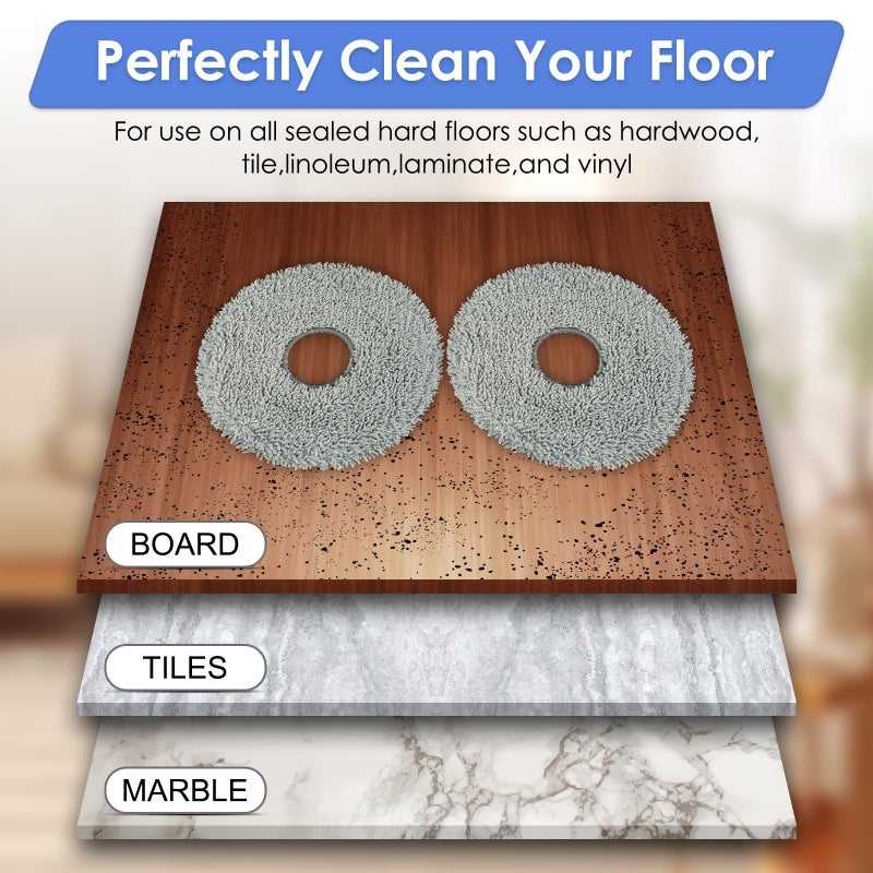 FILTERIST (4 Pack) L40 Ultra Replacement Mop Pads for Dreame X50 Ultra/ X40 Ultra/ X30 Ultra/ L10s Ultra/ L10s Pro Gen 2/ L10s Pro Ultra/ L10s Plus/ Mova P10 Pro Ultra Robot Vacuum, Replacement Mop Cloths - Image 5